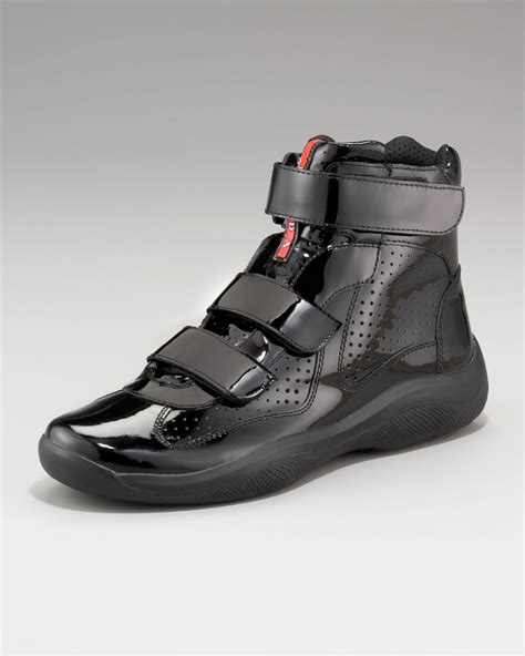 summer black shoes prada|high top black prada shoes.